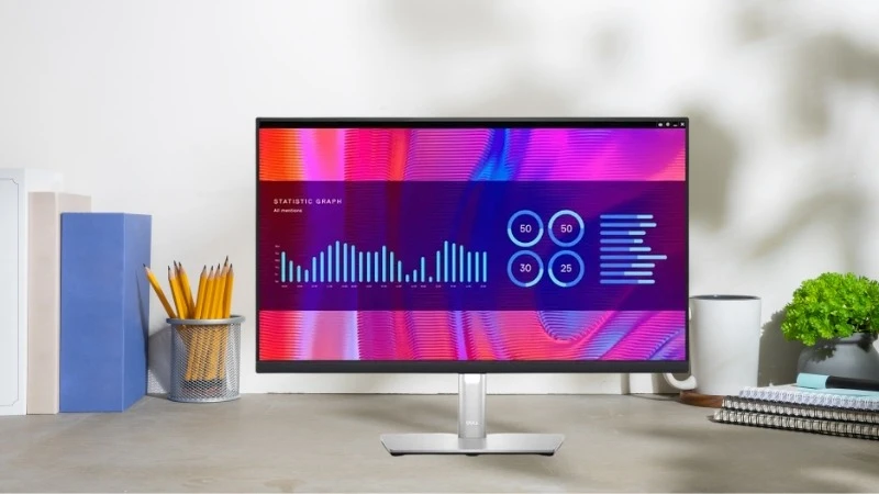 Dell P2423DE giảm ánh sáng xanh gây hại từ phần cứng giúp bảo vệ mắt khi làm việc lâu