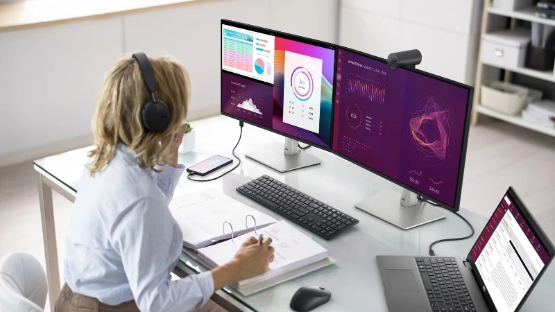Dell P2725HE lý tưởng cho dân văn phòng, lập trình viên và người chuộng góc làm việc tối giản