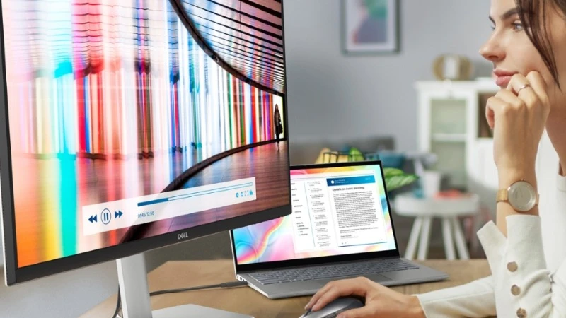 Dell P2725HE lọc ánh sáng xanh chuẩn phần cứng giúp bảo vệ mắt hiệu quả mà không gây sai lệch màu