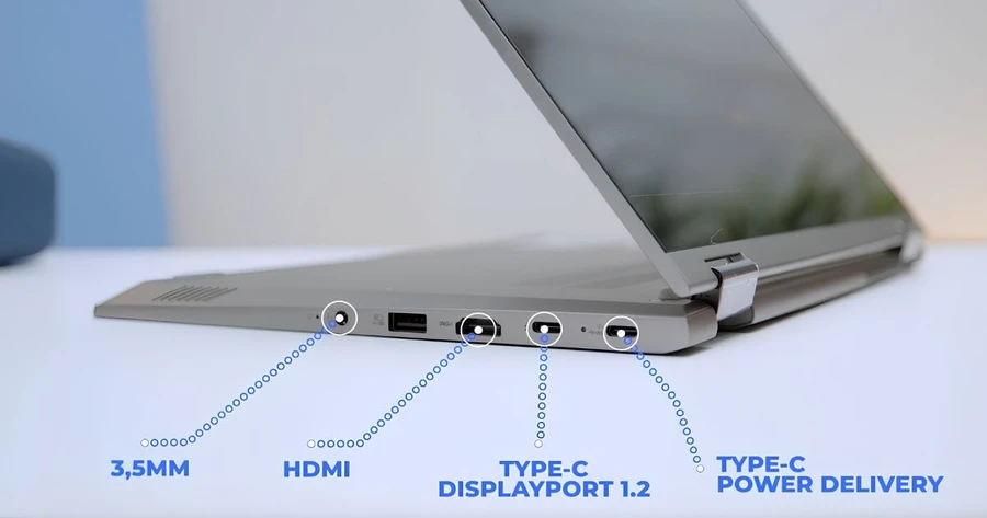 Laptop Lenovo ThinkBook 14 có đa dạng cổng kết nối