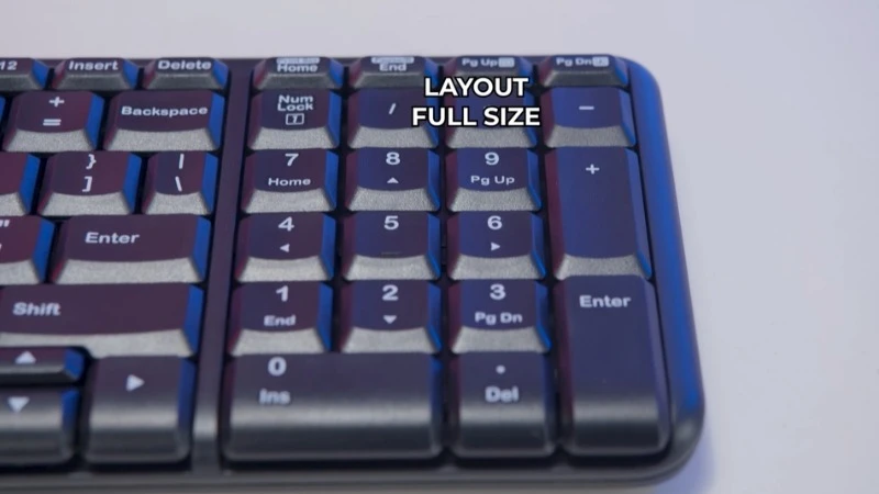 Bộ bàn phím chuột không dây Logitech MK220 tích hợp cụm numpad tiện lợi, đáp ứng tốt mọi công việc nhập liệu Excel