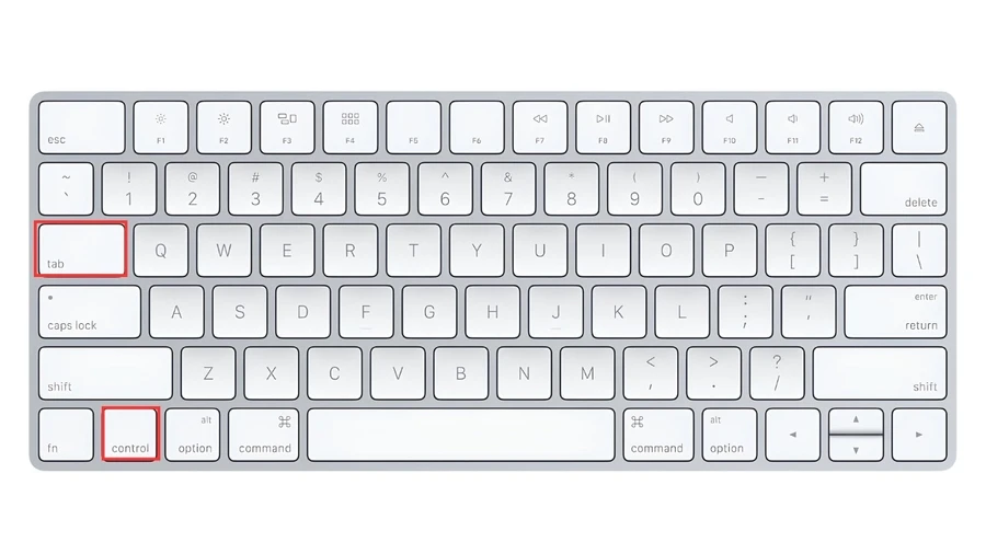 cách chuyển tab bằng bàn phím: Nhấn Control + Tab để chuyển sang tab tiếp theo
