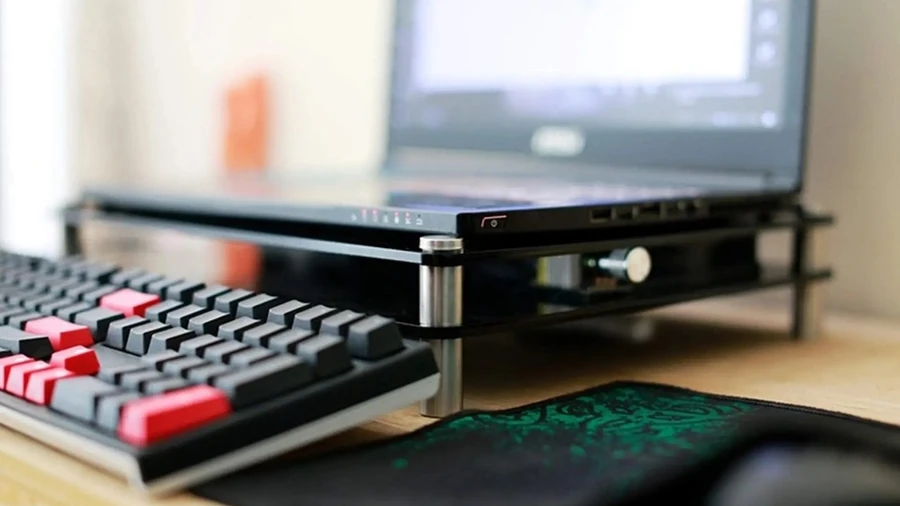 Cách bật quạt tản nhiệt laptop ASUS: Đặt máy lên đế tản nhiệt, kết nối nguồn USB, bật công tắc và điều chỉnh tốc độ gió phù hợp