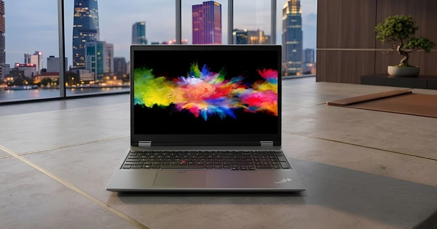 Lenovo ThinkPad P16 i9 với màn hình lớnLenovo ThinkPad P16 có RAM và SSD lớn lưu trữ dữ liệu khổng lồ
