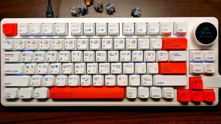 Bàn phím cơ 75% gọn hơn TKL/Full-size, đầy đủ phím F, điều hướng hơn 65% mà vẫn tiết kiệm diện tích