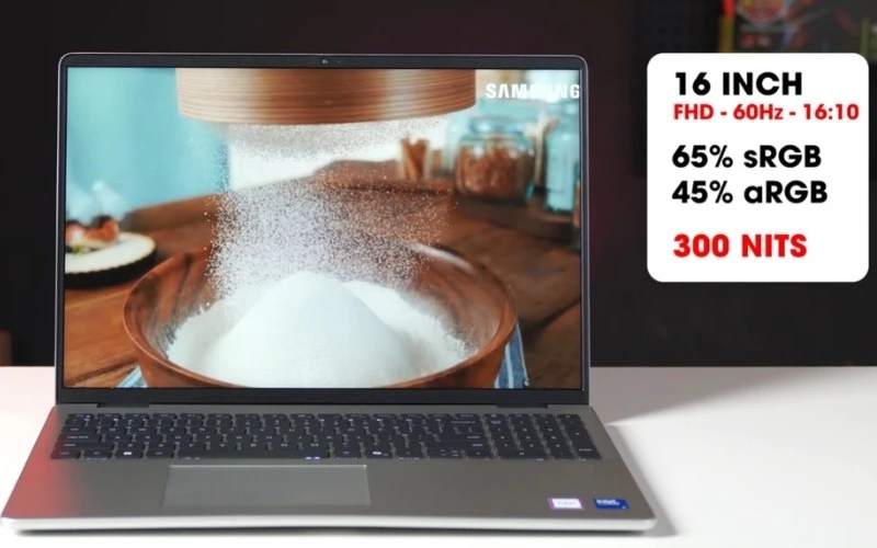 Màn hình Dell 16 DC16251 16 inch FHD+ tỉ lệ 16:10 hỗ trợ cảm ứng giúp tối ưu không gian làm việc