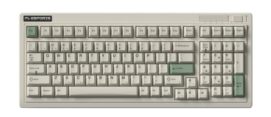 Bàn phím FL-Esports OG98 ohiên bản màu Retro Green