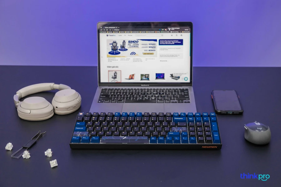 Chuột Newmen GM1000 hiển thị phần trăm pin còn lại là 25%
