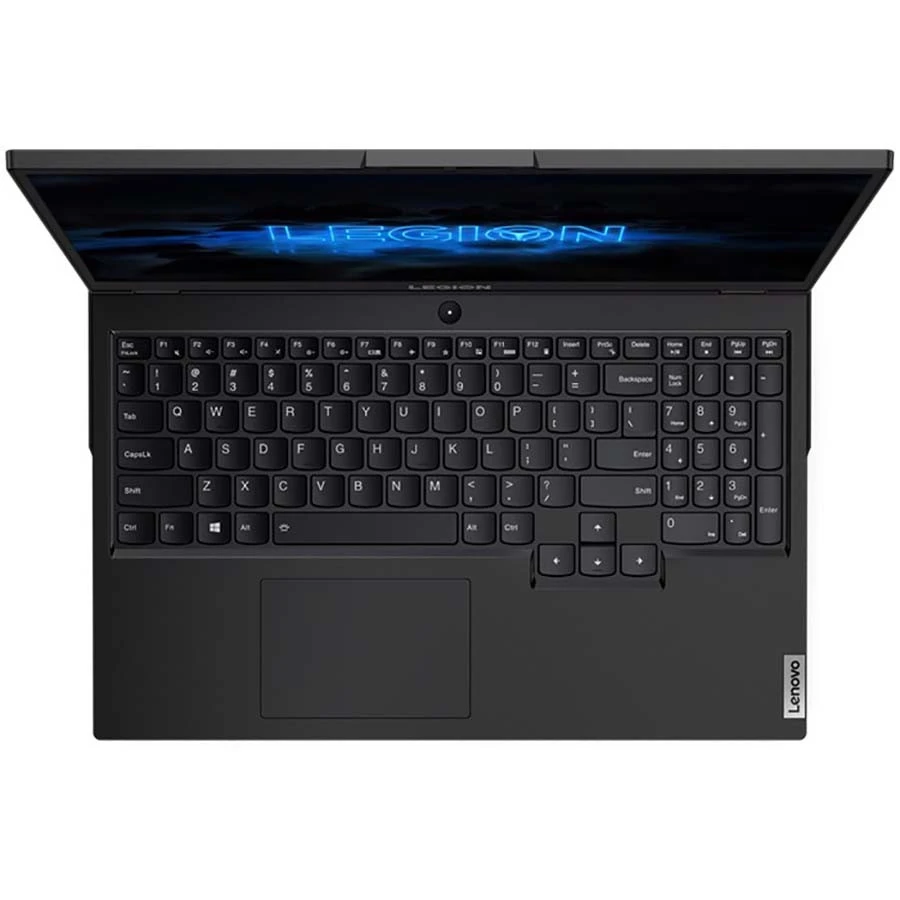 Bàn phím laptop Lenovo Legion 5 AMD với đèn LED RGB và khu vực phím số cải tiến.