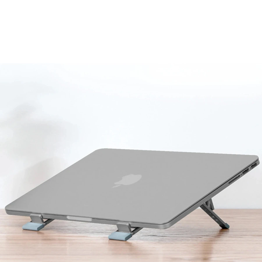 Đế tản nhiệt HyperStand màu xám với 5 mức điều chỉnh góc nhìn, đệm chống trượt silicon.