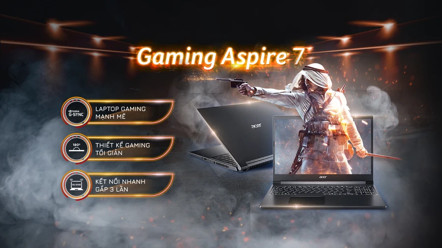Sắm Laptop Gaming – Ôm về quà bao Đỉnh cùng Acer Gaming Aspire 7