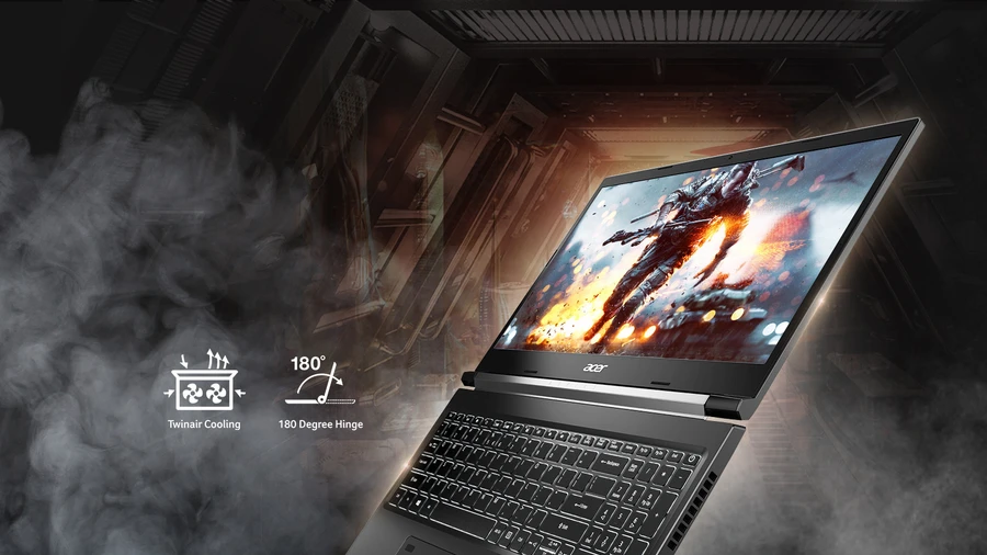 Laptop Acer Gaming Aspire 7 với card đồ họa GTX 1650Ti.