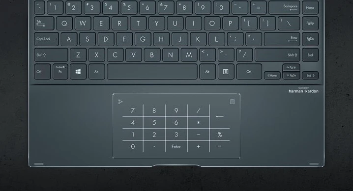 Bàn phím và touchpad cảm ứng Numpad trên Asus ZenBook Flip 13 UX363