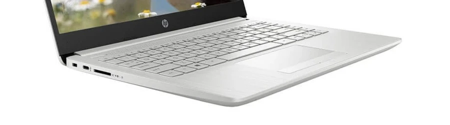 HP 14s Intel với nhiều cổng kết nối: USB-A, USB-C Thunderbolt 4, HDMI, LAN, SD, tai nghe, sạc.