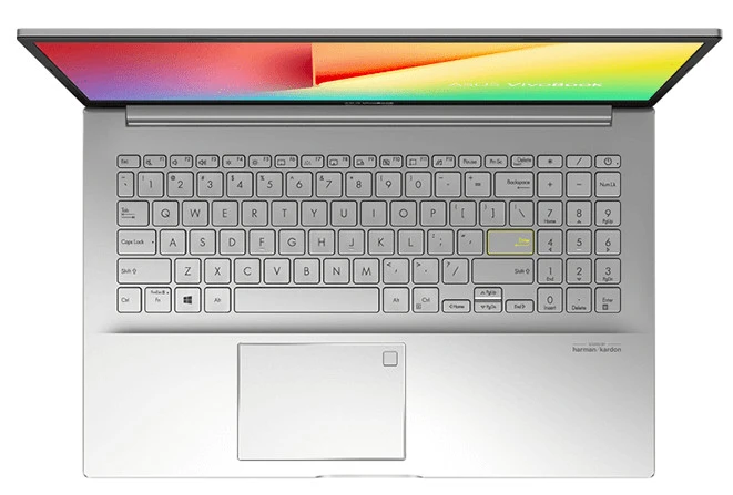 ASUS VivoBook 15 M513 với bàn phím full-size và phím Enter viền Xanh Neon