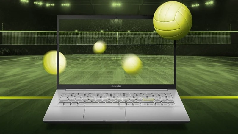 Laptop ASUS VivoBook M513 OLED hiển thị màu sắc sống động, độ sáng cao, phản hồi nhanh.