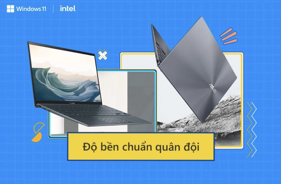 Laptop Asus ZenBook UX425EA bền bỉ đạt chuẩn quân đội MIL-STD-810G