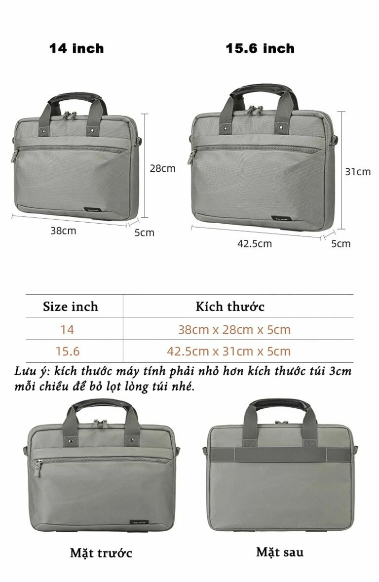 Túi laptop Cartinoe sang trọng, tiện dụng cho doanh nhân đựng đồ công tác.