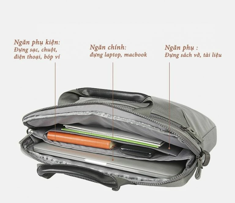 Túi laptop Cartinoe phong cách doanh nhân, đựng đồ công tác và gặp gỡ khách hàng.