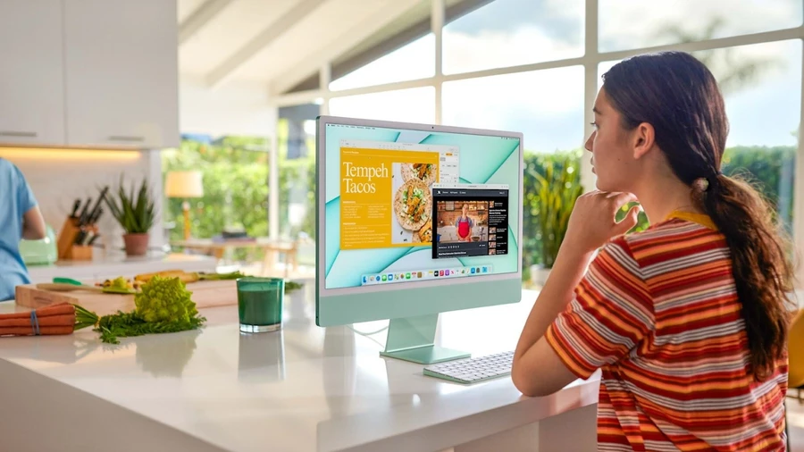 iMac M1 16GB RAM chạy mượt mà đa nhiệm, xử lý tác vụ nặng nhanh chóng.