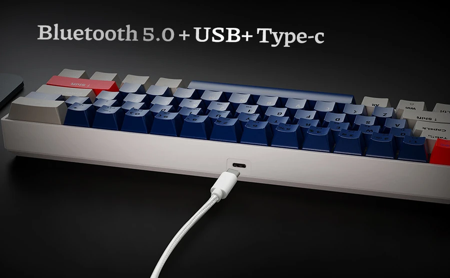 Bàn phím cơ Newmen GM610 nhỏ gọn, kết nối USB-C và Bluetooth 5.0