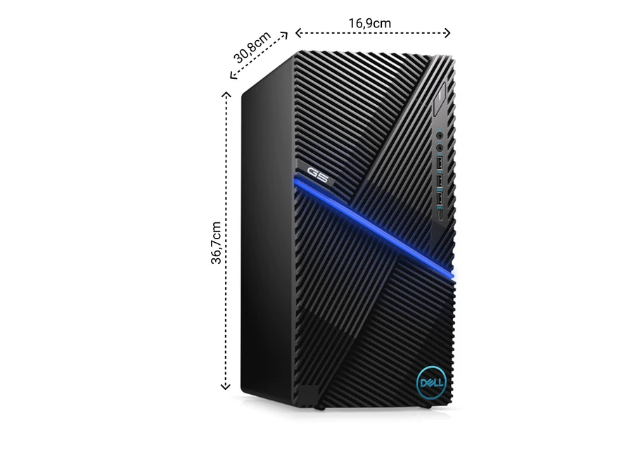 Dell Gaming G5 5000 kích thước nhỏ gọn, thiết kế độc đáo với dải LED