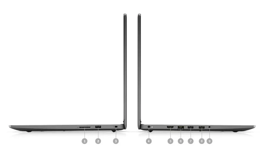 Cận cảnh các cổng kết nối của laptop Dell Inspiron 15 3501