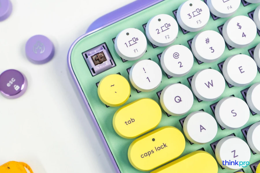 Bàn phím Logitech POP Keys màu sắc với keycap tròn và switch TTC