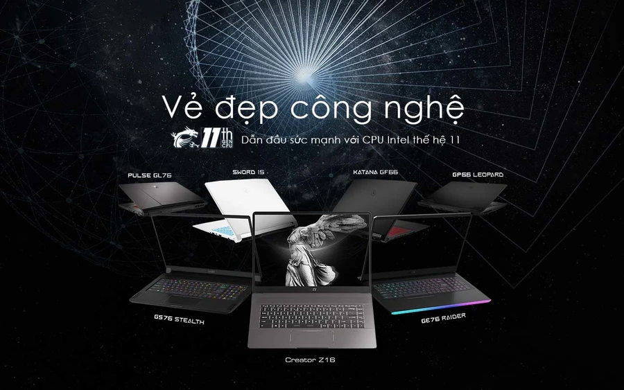 MSI ra mắt loạt sản phẩm gaming mang đậm “Vẻ đẹp công nghệ”, sử dụng phần cứng Tiger Lake-H45