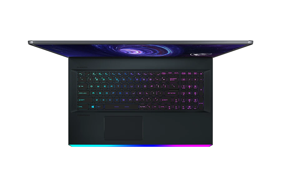 Bàn phím RGB SteelSeries và touchpad của laptop gaming MSI GE76 Raider