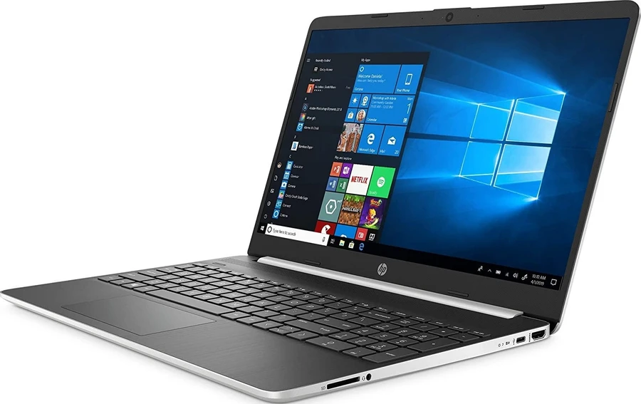 Bàn phím laptop HP 15-DY1051WM mỏng nhẹ, hành trình phím sâu, khoảng cách hợp lý cho trải nghiệm gõ thoải mái.