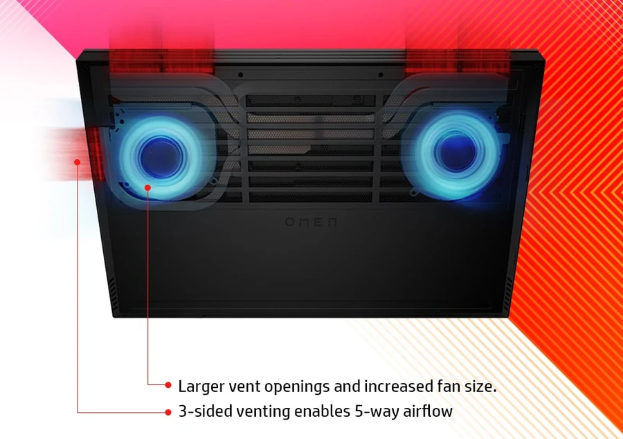 HP OMEN 16 với card đồ họa NVIDIA RTX 3070 và RAM 16GB