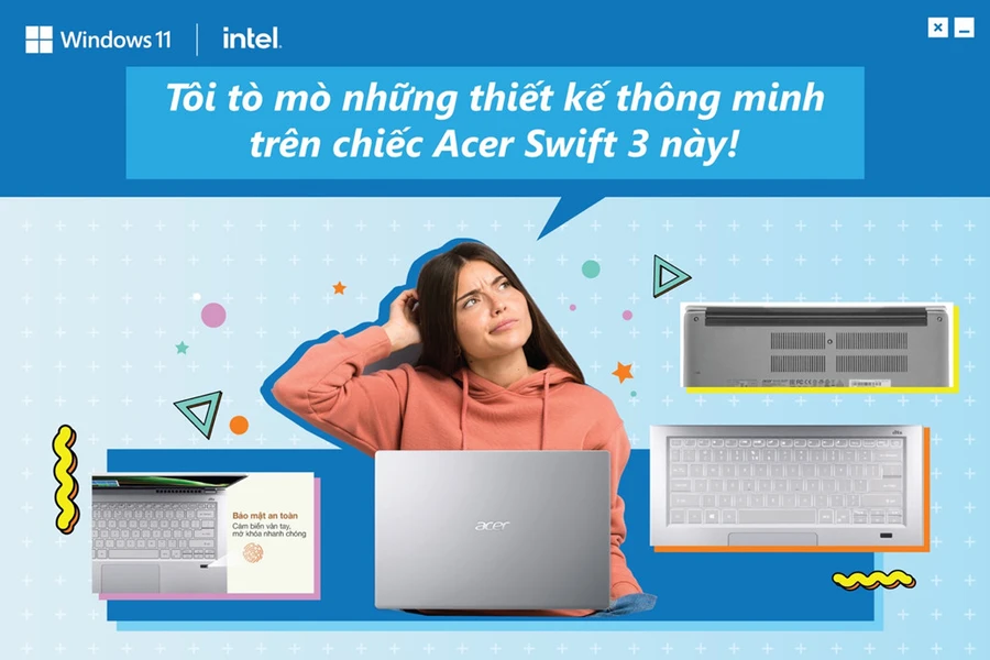 Màn hình Acer ComfyView công nghệ TFT hiển thị chi tiết, sắc nét.