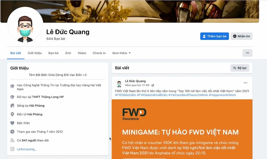 Lê Đức Quang, khách hàng may mắn trúng thưởng số 173