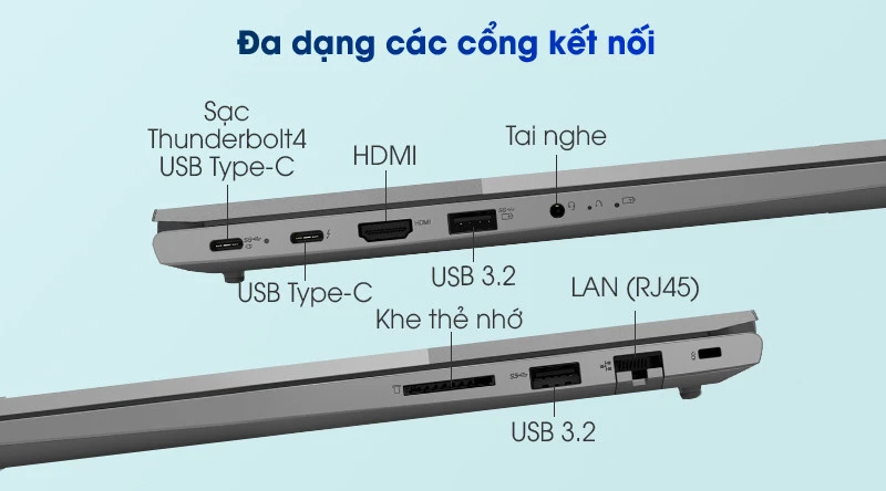 Lenovo ThinkBook 15 G2 với card đồ họa Intel Iris Xe và các cổng kết nối đa dạng