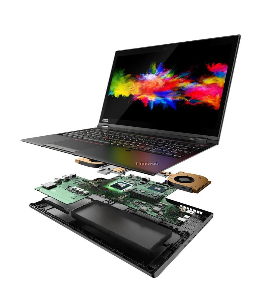 Lenovo ThinkPad P53 với 4 khe RAM DDR4, 2 khe SSD NVMe và 1 khe ổ cứng 2.5 inch.