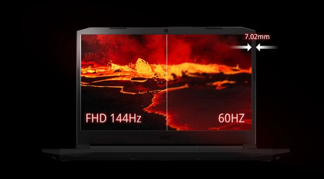 Acer Nitro 5 15‘’ 2021 AMD với các tùy chọn màn hình và cổng kết nối đa dạng.
