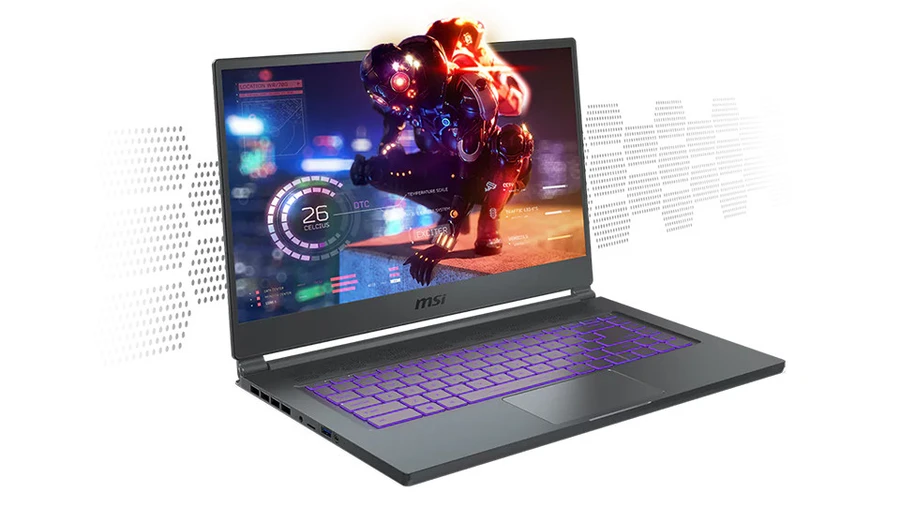 Laptop MSI Stealth 15M A11 với màn hình viền mỏng 144Hz