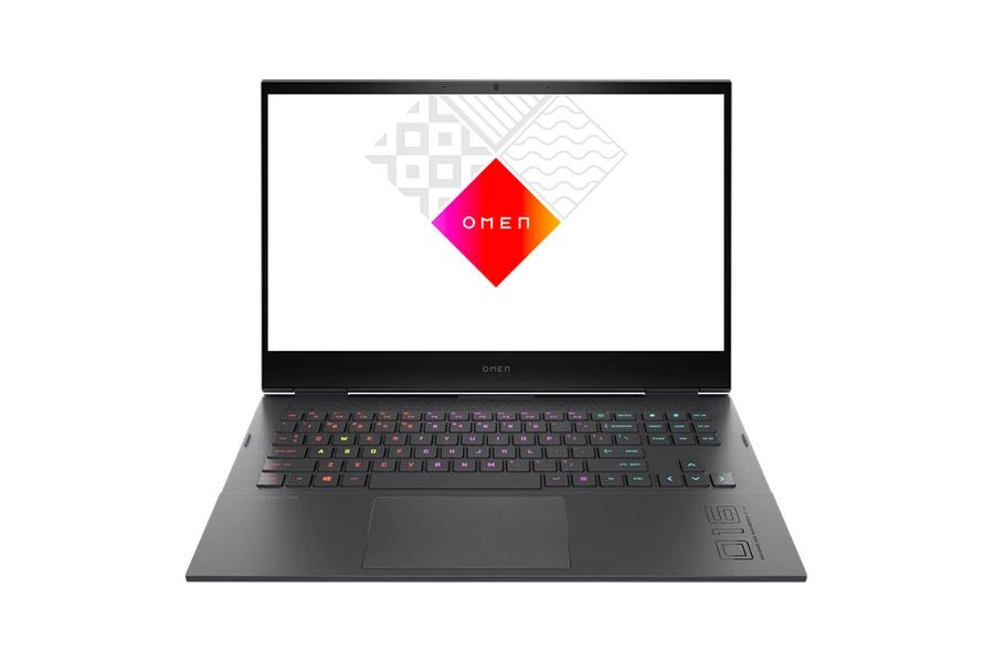 Màn hình OMEN 16 (AMD) hiển thị hình ảnh game hoặc đồ họa sắc nét