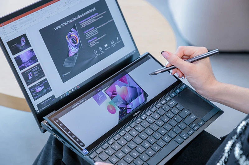 Laptop có RAM 8GB, SSD 256GB và khả năng nâng cấp.