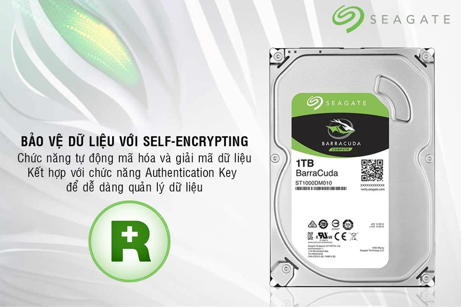 Ổ cứng trong Seagate 1TB ST1000DM010 có mã hóa dữ liệu và Secure Erase