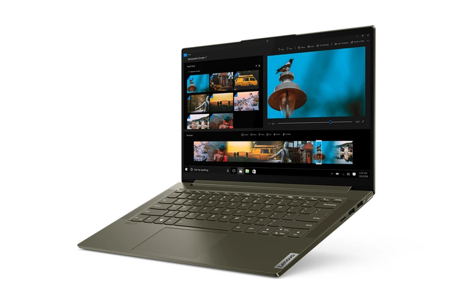 Lenovo Yoga Slim 7 màu Xanh Lá đậm, thiết kế nhôm nguyên khối sang trọng