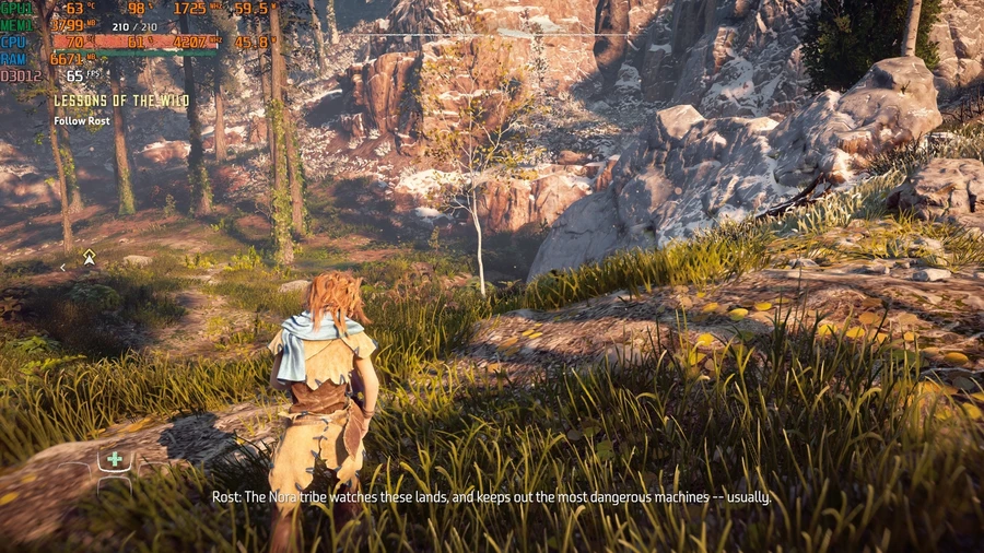 Laptop gaming chơi game Horizon Zero Dawn và Batman Arkham Knight trên Windows 11