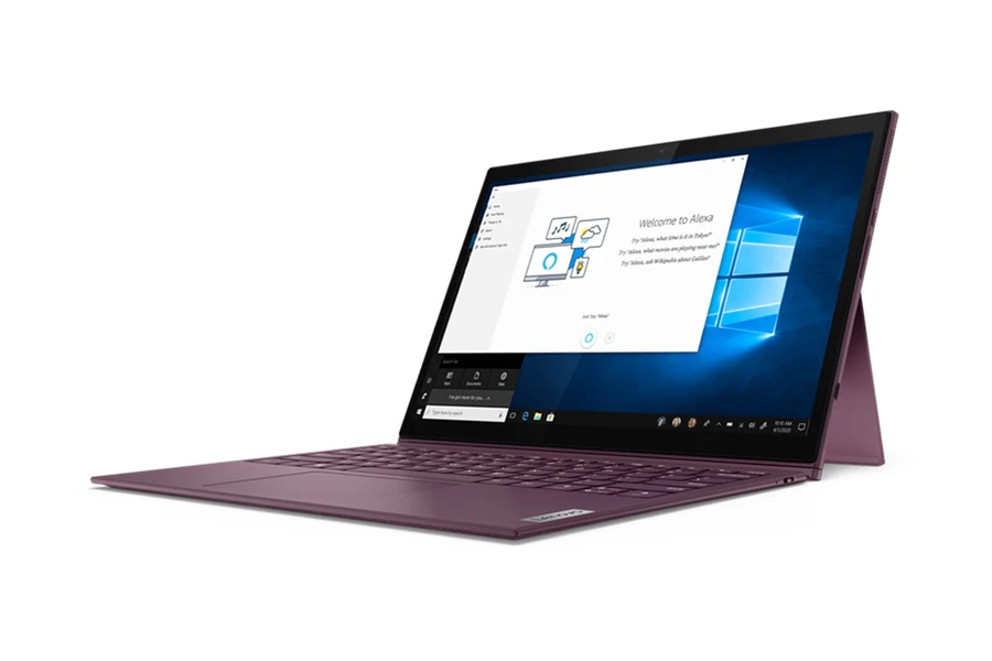 Cận cảnh các cổng kết nối và khe SIM của Lenovo Yoga Duet 7