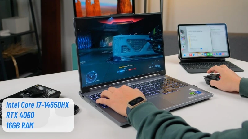 Lenovo Legion 5 2024 đã được nâng cấp lên bộ vi xử lý lên i7 14650HX với 16 nhân và 24 luồng và card đồ hoạ rời RTX 4050