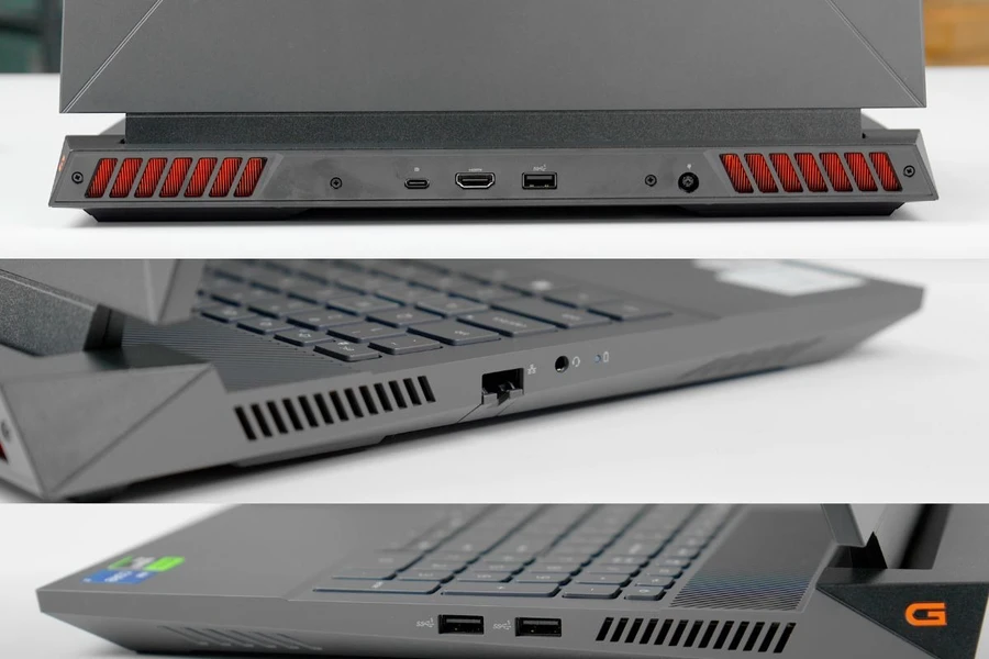 Dell Gaming G15 5530 được trang bị đa dạng các loại cổng kết nối