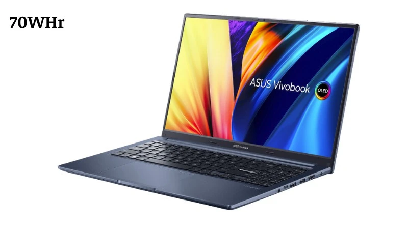 Asus Vivobook 15X OLED sở hữu dung lượng pin ổn 70 Whr