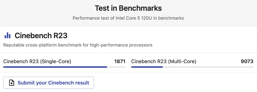 Bộ vi xử lý Intel Core 5 120U đáp ứng tốt nhu cầu làm việc và giải trí của người dùng