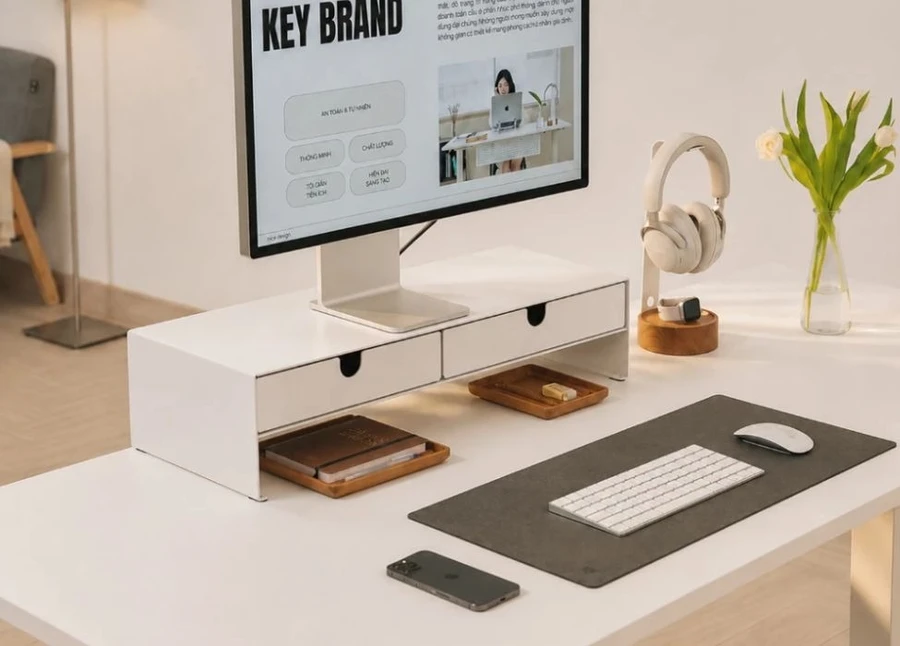 Kệ màn hình Leaf Stand Lite - Khung thép cứng cáp, nâng đỡ màn hình vững vàng