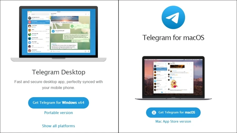 Truy cập Website Chính Thức của Telegram